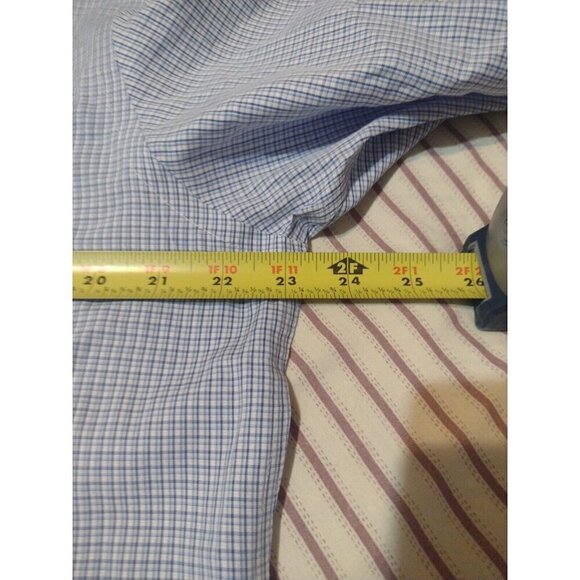 Men's Joseph Abboud No Wrinkles Tailored Fit 16.5-33 (Large L) Blue Dress Shirt - Picture 9 of 10